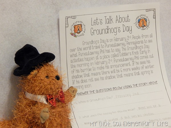My (Not So) Elementary Life: Groundhog’s Day Resources