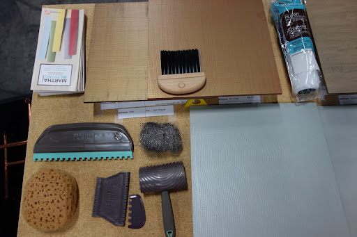 The Martha Stewart Living 8-Piece Decorative Painting Tool Kit comes with all kinds of tools for getting a textured look, such as a faux bois roller and linen dragger.