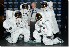 NEW YORK, NY - JANUARY 09:  Space Pioneer Buzz Aldrin announces AXE to Send 22 Guys to Space with New Apollo Campaign at American Museum of Natural History on January 9, 2013 in New York City.  (Photo by Eugene Gologursky/Getty Images for AXE)