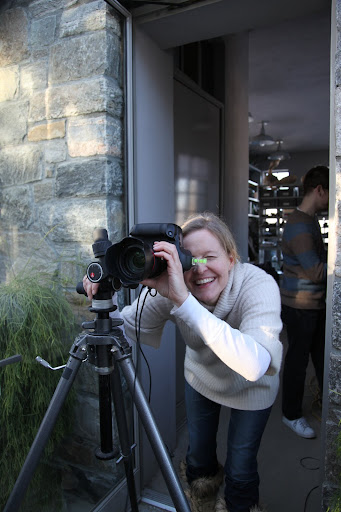 Dana looks happy with what she sees.