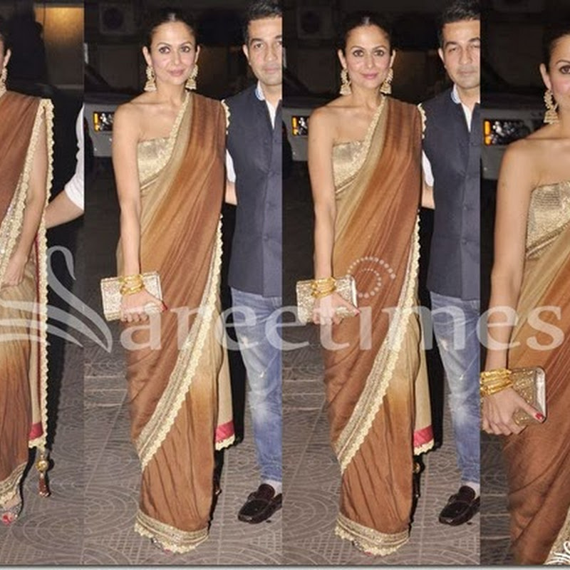 Amrita Arora In Dual Color Saree Sareetimes Amrita arora 2018 horoscope and astrology. sareetimes
