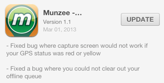 munzeeios11.png Munzee for iOS v. 1.1