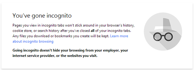 Chrome 37 new incognito start page