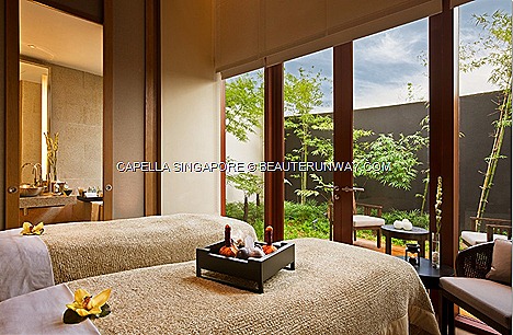 Capella Hotel Singapore Auriage Spa Sentosa Valentine spa couple package pampering divine relaxing treat body massage scrub