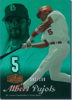 2006 Flair Showcase Pujols Emerald 91 of 150 2006 Flair Showcase Pujols Emerald 91 of 150