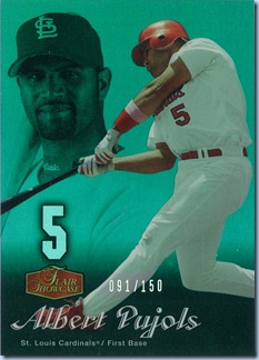 2006 Flair Showcase Pujols Emerald 91 of 150