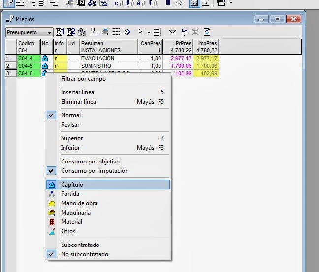 Subcapítulos en Presto | Blog Espacio Técnico
