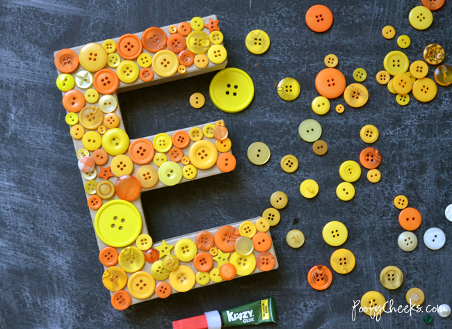 Easy Button Letter Plaque Decor