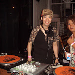 the DJs on the outdoor patio in Yokohama, Japan 
