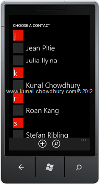Screenshot 1 : How to Save Email Address in WP7 using the SaveEmailAddressTask?