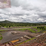Vista do topo da pirâmide do Sol - Pirâmides deTeotihuacán - México