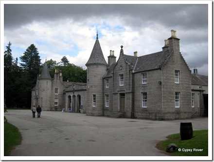 The entrance to the old stables and carriage store at Balmoral castle.