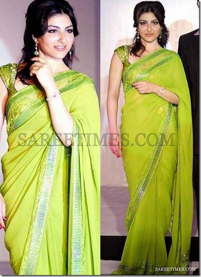 Soha_Ali_Khan_Green_Saree