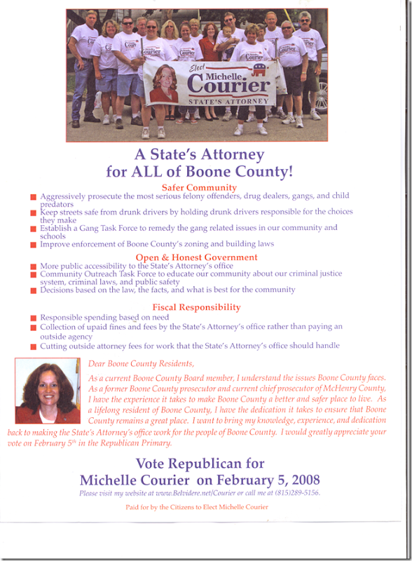 Michelle Courier's 2008 Campaign
