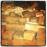Picked up the bricks from Tom and Iman's place (thanks).  It WAS a nice, organized pile in the trunk of the car… but the bricks decided is was more comfortable to sprawl the ENTIRE back of the car.