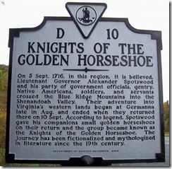 Knights of the Golden Horseshoe marker D-10  2004 marker