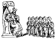 King Sits On His Throne Holding A Sceptre In His Right Hand From Petrus Bonus