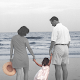 2001 - Altered photo with most of the color taken out except for the little girl and the hat.