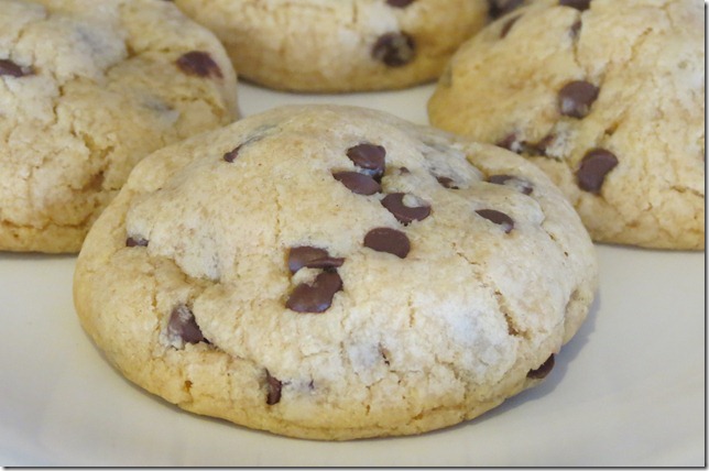Puffy Peanut Butter and Chocolate Chip Cookies