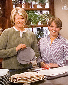 Answering a live Ask Martha question about how to store china. (OAD: 2/10/1999)