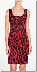 Moschino Cheap and Chic Red Leopard Shift Dress