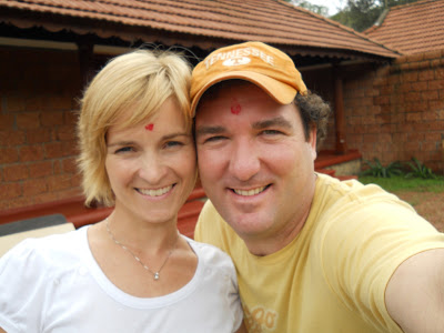 Our self portrait after arriving and being blessed