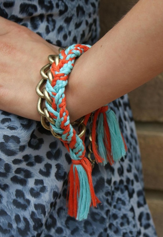 Coral and Turq Charlie Bracelet, £24, Never Fully Dressed