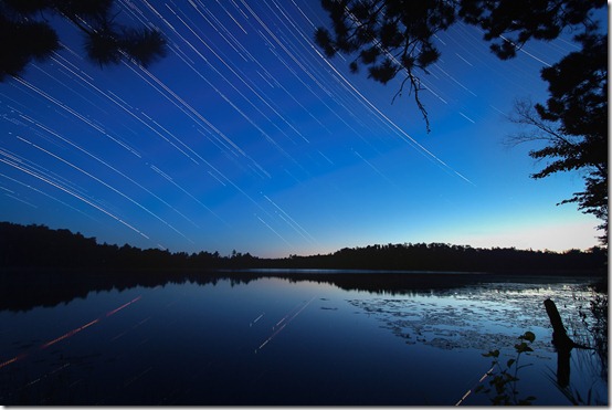 Cunard Lake Star Trails edit