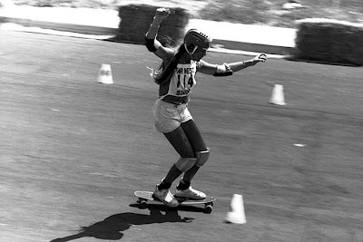 Robin racing cones at La Costa in the Y.M.C.A. Contest in 1977.