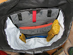 Stakes and poles for tent - in silnylon bags