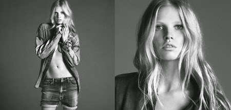 Lara Stone - Calvin Klein Jeans & Underwear Spring 2015 campaign