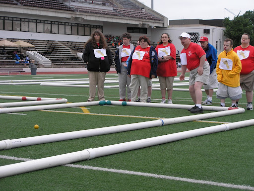 Special Olympics athletes participating in Bocce.
(Photo credit: Jeremy Shreckhise)