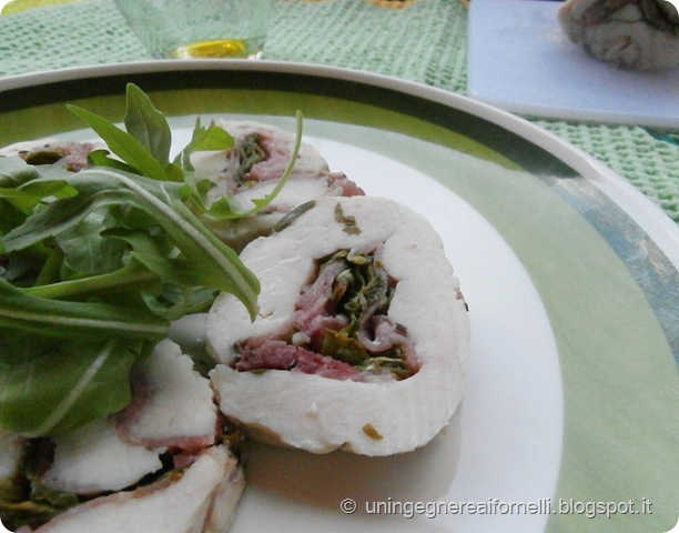 torihamu prosciutto pollo giapponese farcito rotolo rucola prosciutto crudo origano salvia spezie rosmarino timo light senza grassi