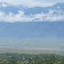 Panorama of the Alai Mountains over Laxsht, Tajikistan.
