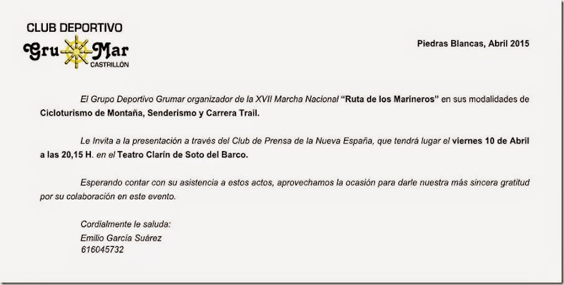 GRUMAR INVITACION GRUMAR INVITACION