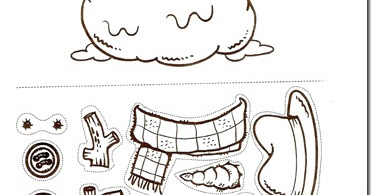 Teaching the Little Ones English : SNOWMAN WORKSHEET