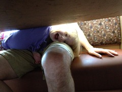 under table