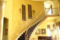 Painted walls, Stair glazed, Columns textured glazed. Painted walls, Stair glazed, Columns textured glazed.