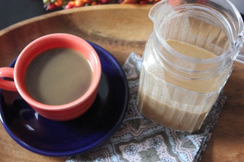 homemade dairy free pumpkin spice cofee creamer