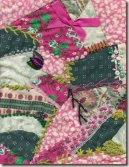 Crazy block - pink and green