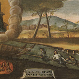 In pericolo nel fiumeG.R. A 14 Giugno/1761 Ne fiume TicinoUn barcone affonda nel Ticino e i quattro occupanti si salvano aggrappandosi al lungo timone e racconamdosi alla Madonna e alle anime del Purgatorio.