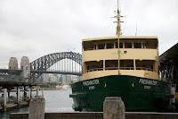 The Freshwater boat docked at Circular Quay