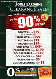 Pan West Singapore Golf Bargains Warehouse Sale Clearance Singapore 2013 Deals Offer Shopping EverydayOnSales