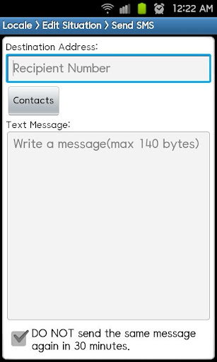 Locale Send SMS Plug-in