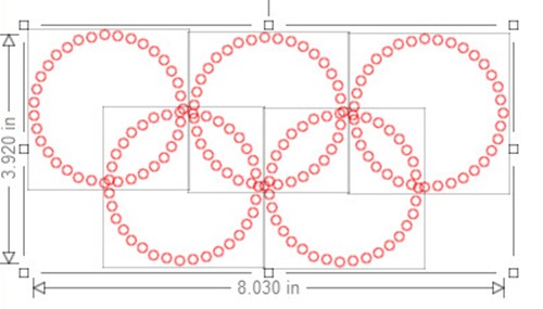 Step #4 Rhinestone Olympic Rings