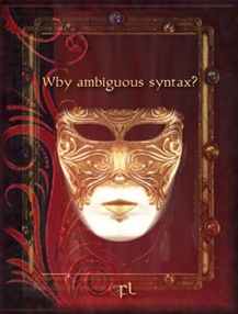 Why ambiguous syntax Cover