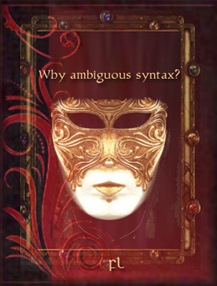 Why ambiguous syntax Cover Why ambiguous syntax Cover