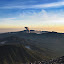 Bromo erupts viewed from Semeru