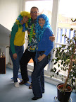 Eu, Lu e Andréa de saída pro carnaval - 19/02/09