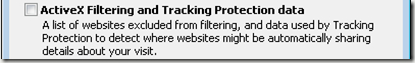 activex filtering and tracking protection activex-filtering-and-tracking-protection